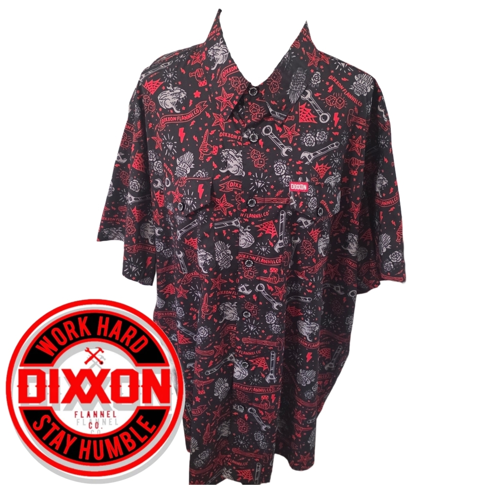 🆕️ RARE DIXXON The Jerry Limited Edition Black and Red Short Sleeve